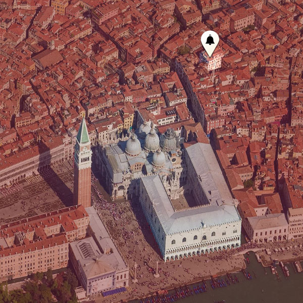 The location of B&B Corte Campana in Venice, Italy