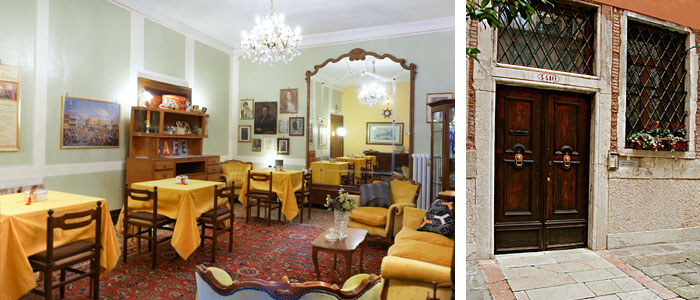 B&B Corte Campana breakfast area and living room, Venice Italy